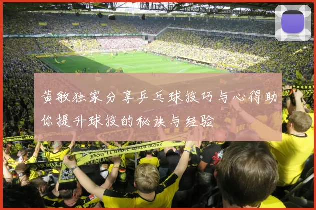 黄敏独家分享乒乓球技巧与心得助你提升球技的秘诀与经验